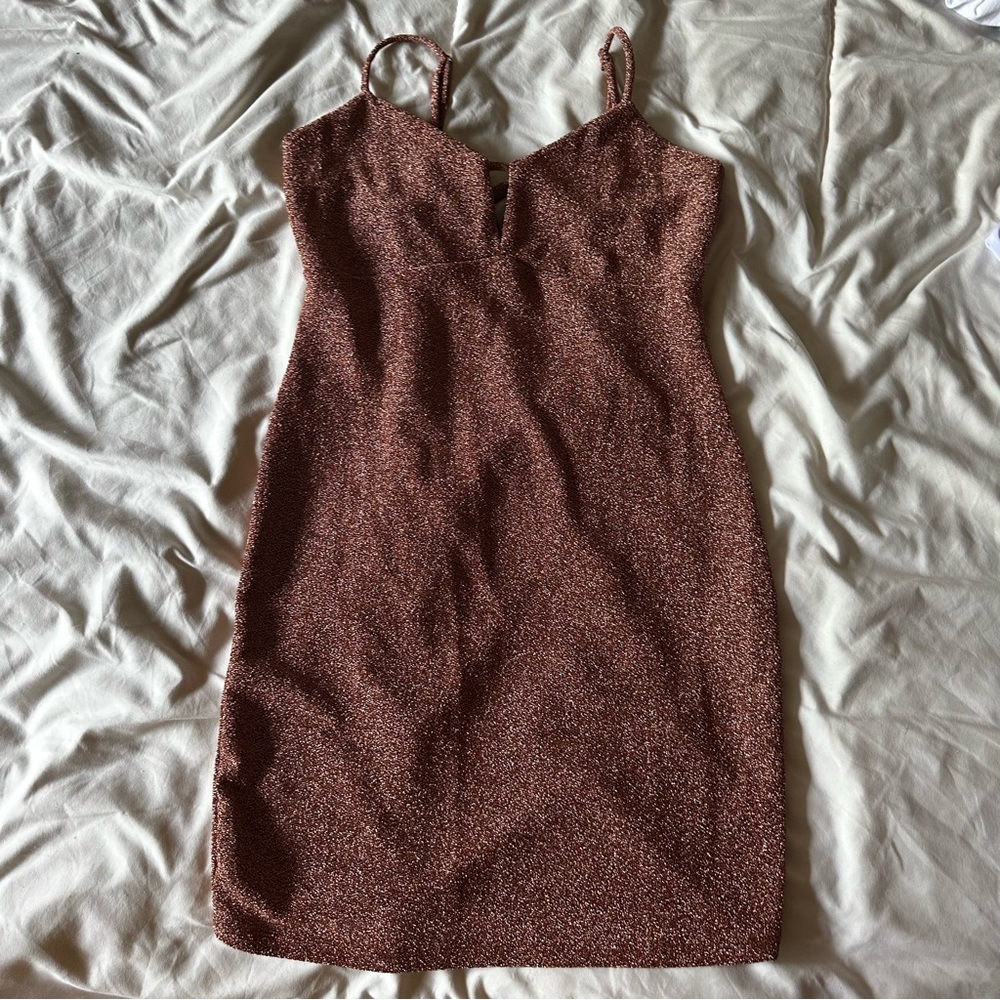 Metallic Rose Gold Dress
